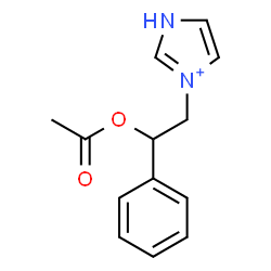 ChemSpider 2D Image | 3-(2-Acetoxy-2-phenylethyl)-1H-imidazol-3-ium | C13H15N2O2