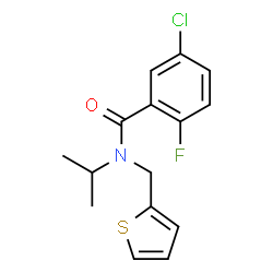 ChemSpider 2D Image | 5-Chloro-2-fluoro-N-isopropyl-N-(2-thienylmethyl)benzamide | C15H15ClFNOS