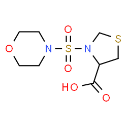 ChemSpider 2D Image | 3-(4-Morpholinylsulfonyl)-1,3-thiazolidine-4-carboxylic acid | C8H14N2O5S2