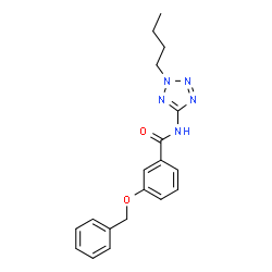 ChemSpider 2D Image | 3-(Benzyloxy)-N-(2-butyl-2H-tetrazol-5-yl)benzamide | C19H21N5O2