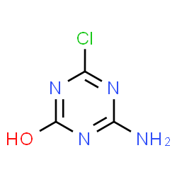 ChemSpider 2D Image | 2-chloro-4-amino-6-hydroxy-s-triazine | C3H3ClN4O