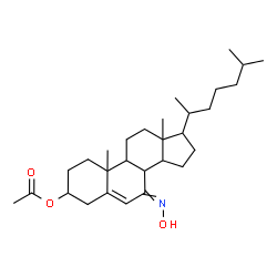 ChemSpider 2D Image | 7-(Hydroxyimino)cholest-5-en-3-yl acetate | C29H47NO3