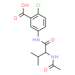 ChemSpider 2D Image | 5-[(N-Acetylvalyl)amino]-2-chlorobenzoic acid | C14H17ClN2O4
