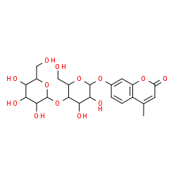 ChemSpider 2D Image | 4-Methyl-2-oxo-2H-chromen-7-yl 4-O-hexopyranosylhexopyranoside | C22H28O13