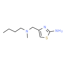 ChemSpider 2D Image | 4-{[Butyl(methyl)amino]methyl}-1,3-thiazol-2-amine | C9H17N3S