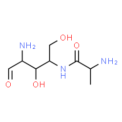 ChemSpider 2D Image | 4-(Alanylamino)-2-amino-2,4-dideoxypentose | C8H17N3O4