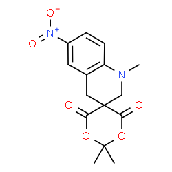 ChemSpider 2D Image | 1',2,2-Trimethyl-6'-nitro-1',4'-dihydro-2'H-spiro[1,3-dioxane-5,3'-quinoline]-4,6-dione | C15H16N2O6