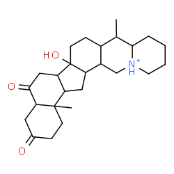 ChemSpider 2D Image | 6b-Hydroxy-9,16b-dimethyl-3,5-dioxotetracosahydrobenzo[4,5]indeno[1,2-h]pyrido[1,2-b]isoquinolinium | C26H40NO3