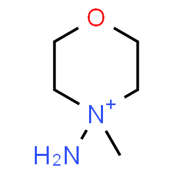 ChemSpider 2D Image | 4-Amino-4-methylmorpholin-4-ium | C5H13N2O