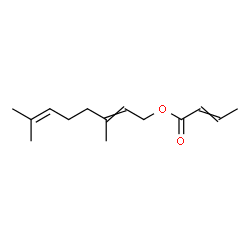 ChemSpider 2D Image | 3,7-Dimethyl-2,6-octadien-1-yl 2-butenoate | C14H22O2