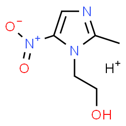 ChemSpider 2D Image | 1H-Imidazole-1-ethanol, 2-methyl-5-nitro-, hydrogen salt | C6H10N3O3