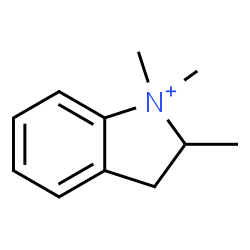 ChemSpider 2D Image | 1,1,2-Trimethyl-2,3-dihydro-1H-indolium | C11H16N