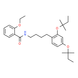 ChemSpider 2D Image | N-(4-{2,4-Bis[(2-methyl-2-butanyl)oxy]phenyl}butyl)-2-ethoxybenzamide | C29H43NO4