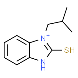 ChemSpider 2D Image | 3-Isobutyl-2-sulfanyl-1H-benzimidazol-3-ium | C11H15N2S