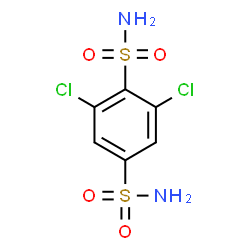 ChemSpider 2D Image | 2,6-Dichloro-1,4-benzenedisulfonamide | C6H6Cl2N2O4S2