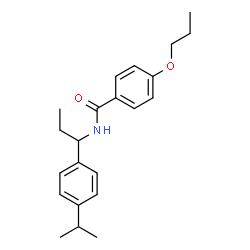 ChemSpider 2D Image | N-[1-(4-Isopropylphenyl)propyl]-4-propoxybenzamide | C22H29NO2