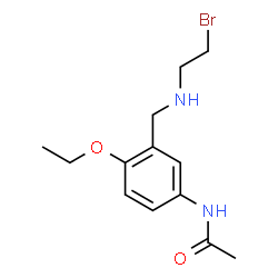 ChemSpider 2D Image | N-(3-{[(2-Bromoethyl)amino]methyl}-4-ethoxyphenyl)acetamide | C13H19BrN2O2