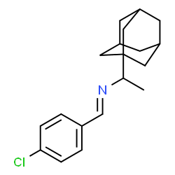 ChemSpider 2D Image | (E)-N-[1-(Adamantan-1-yl)ethyl]-1-(4-chlorophenyl)methanimine | C19H24ClN