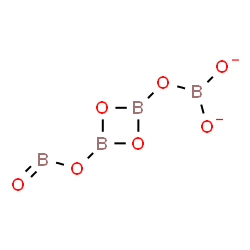 ChemSpider 2D Image | 1,3,2,4-Dioxadiboretane, 2-(boronooxy)-4-[(oxoboryl)oxy]-, ion(2-) | B4O7