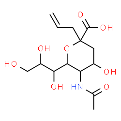 ChemSpider 2D Image | 5-(acetylamino)-2,6-anhydro-3,5-dideoxy-2-prop-2-en-1-ylnononic acid | C14H23NO8
