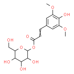 ChemSpider 2D Image | 1-O-[3-(4-Hydroxy-3,5-dimethoxyphenyl)acryloyl]hexopyranose | C17H22O10