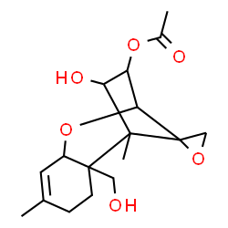 ChemSpider 2D Image | 4,15-Dihydroxy-12,13-epoxytrichothec-9-en-3-yl acetate | C17H24O6