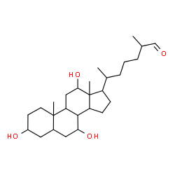 ChemSpider 2D Image | 3,7,12-Trihydroxycholestan-26-al | C27H46O4