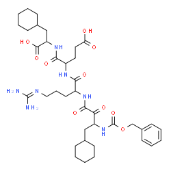 ChemSpider 2D Image | N~2~-(3-{[(Benzyloxy)carbonyl]amino}-4-cyclohexyl-2-oxobutanoyl)-N~5~-(diaminomethylene)ornithyl-alpha-glutamyl-3-cyclohexylalanine | C38H57N7O10
