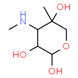 ChemSpider 2D Image | 3-Deoxy-4-C-methyl-3-(methylamino)pentopyranose | C7H15NO4