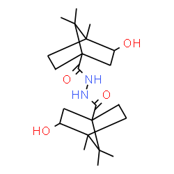 ChemSpider 2D Image | 3-Hydroxy-N'-[(3-hydroxy-4,7,7-trimethylbicyclo[2.2.1]hept-1-yl)carbonyl]-4,7,7-trimethylbicyclo[2.2.1]heptane-1-carbohydrazide | C22H36N2O4