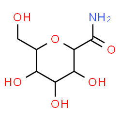 ChemSpider 2D Image | 3,4,5-Trihydroxy-6-(hydroxymethyl)tetrahydro-2H-pyran-2-carboxamide | C7H13NO6