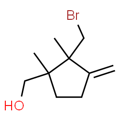 ChemSpider 2D Image | [2-(Bromomethyl)-1,2-dimethyl-3-methylenecyclopentyl]methanol | C10H17BrO