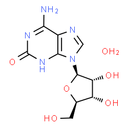 ChemSpider 2D Image | 2-Oxo-3-hydroadenosine hydrate (1:1) | C10H15N5O6