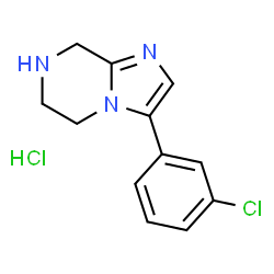 ChemSpider 2D Image | 3-(3-Chlorophenyl)-5,6,7,8-tetrahydroimidazo[1,2-a]pyrazine hydrochloride (1:1) | C12H13Cl2N3