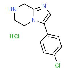 ChemSpider 2D Image | 3-(4-Chlorophenyl)-5,6,7,8-tetrahydroimidazo[1,2-a]pyrazine hydrochloride (1:1) | C12H13Cl2N3
