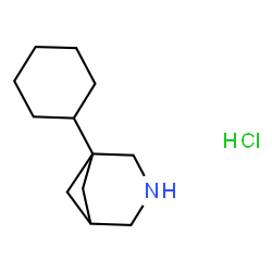 ChemSpider 2D Image | 1-Cyclohexyl-3-azabicyclo[3.1.1]heptane hydrochloride | C12H22ClN