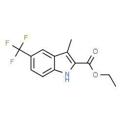ChemSpider 2D Image | Ethyl 3-methyl-5-(trifluoromethyl)-1H-indole-2-carboxylate | C13H12F3NO2