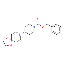 ChemSpider 2D Image | Benzyl 4-(1,4-dioxa-8-azaspiro[4.5]dec-8-yl)-1-piperidinecarboxylate | C20H28N2O4