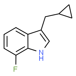ChemSpider 2D Image | 3-(Cyclopropylmethyl)-7-fluoro-1H-indole | C12H12FN