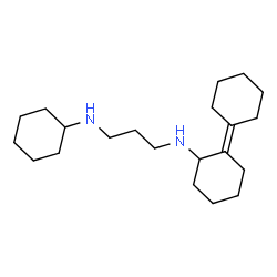 ChemSpider 2D Image | N-[1,1'-Bi(cyclohexyliden)-2-yl]-N'-cyclohexyl-1,3-propanediamine | C21H38N2