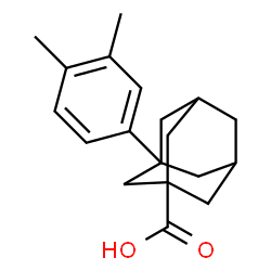 ChemSpider 2D Image | 3-(3,4-Dimethylphenyl)-1-adamantanecarboxylic acid | C19H24O2