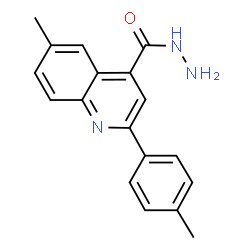 ChemSpider 2D Image | 6-Methyl-2-(p-tolyl)quinoline-4-carbohydrazide | C18H17N3O