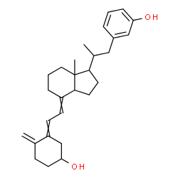 ChemSpider 2D Image | 3-(2-{4-[2-(5-Hydroxy-2-methylenecyclohexylidene)ethylidene]-7a-methyloctahydro-1H-inden-1-yl}propyl)phenol | C28H38O2
