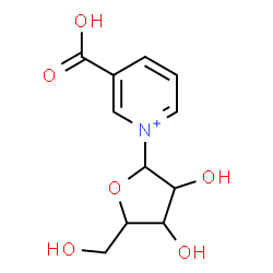 ChemSpider 2D Image | 3-Carboxy-1-pentofuranosylpyridinium | C11H14NO6