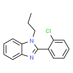 ChemSpider 2D Image | 2-(2-Chlorophenyl)-1-propyl-1H-benzimidazole | C16H15ClN2