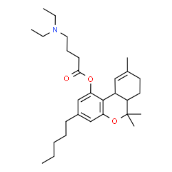 ChemSpider 2D Image | 6,6,9-Trimethyl-3-pentyl-6a,7,8,10a-tetrahydro-6H-benzo[c]chromen-1-yl 4-(diethylamino)butanoate | C29H45NO3