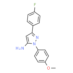 ChemSpider 2D Image | 3-(4-Fluorophenyl)-1-(4-methoxyphenyl)-1H-pyrazol-5-amine | C16H14FN3O