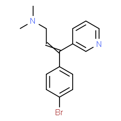 ChemSpider 2D Image | 3-(4-Bromophenyl)-N,N-dimethyl-3-(3-pyridinyl)-2-propen-1-amine | C16H17BrN2