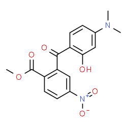 ChemSpider 2D Image | Methyl 2-[4-(dimethylamino)-2-hydroxybenzoyl]-4-nitrobenzoate | C17H16N2O6