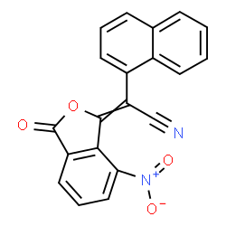 ChemSpider 2D Image | 1-Naphthyl(7-nitro-3-oxo-2-benzofuran-1(3H)-ylidene)acetonitrile | C20H10N2O4